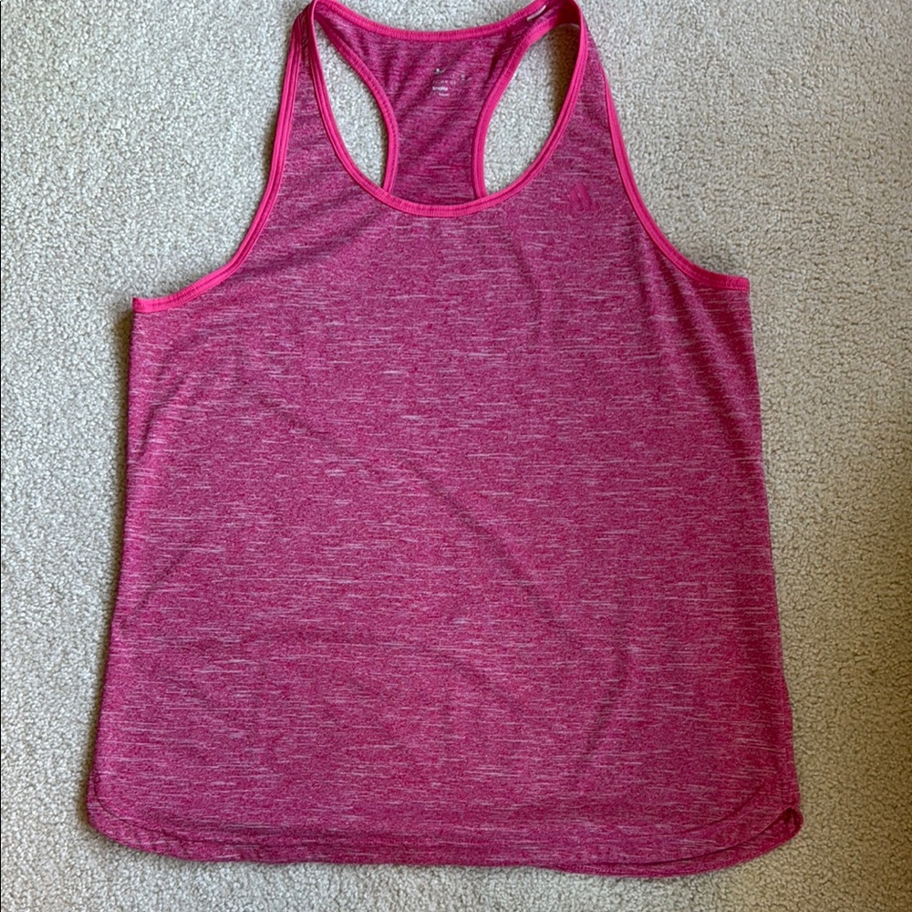 ADIDAS pink athletic tank top - Size Large